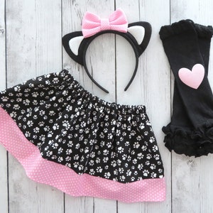 Black Cat Costume Accessories Set - just add a black shirt!, black cat halloween costume, baby halloween costume, toddler halloween costume