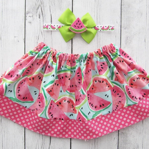 Jupe pastèque pour bébé fille - une dans une robe melon, jupe bébé fille, bébé fille pastèque, fille jupe pastèque, jupes d'été