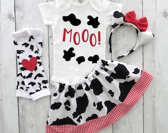 Cow Halloween Costume for Babies & Toddlers - toddler halloween costume girl, first halloween, baby halloween costume, baby cow costume