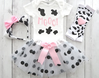 Cow Halloween Costume with Tutu for Toddler - cow halloween costume, cow ears headband, toddler halloween costume, cow costume girl