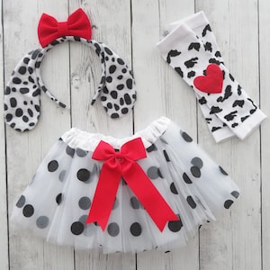 Conjunto de accesorios para disfraz de dálmata (¡solo agrega una camisa!) - disfraz de cachorro rojo para Halloween, disfraz de Halloween para bebé, caja de disfraces para niños pequeños