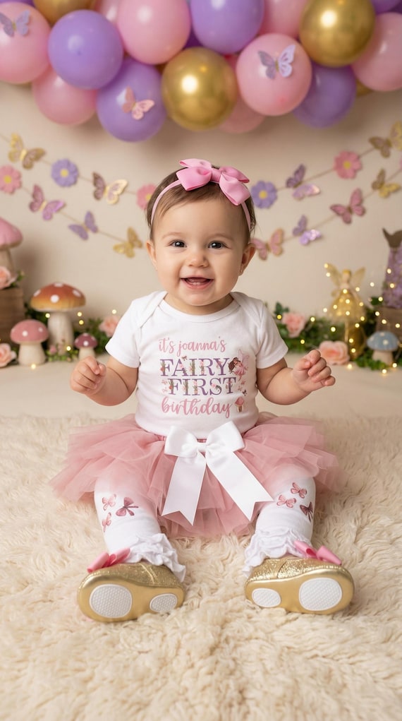 Fairy First Birthday Dress with Tutu