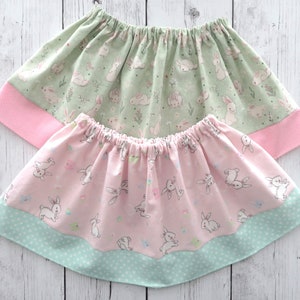 Pink Onesie With Bunny Skirt For Baby Girl