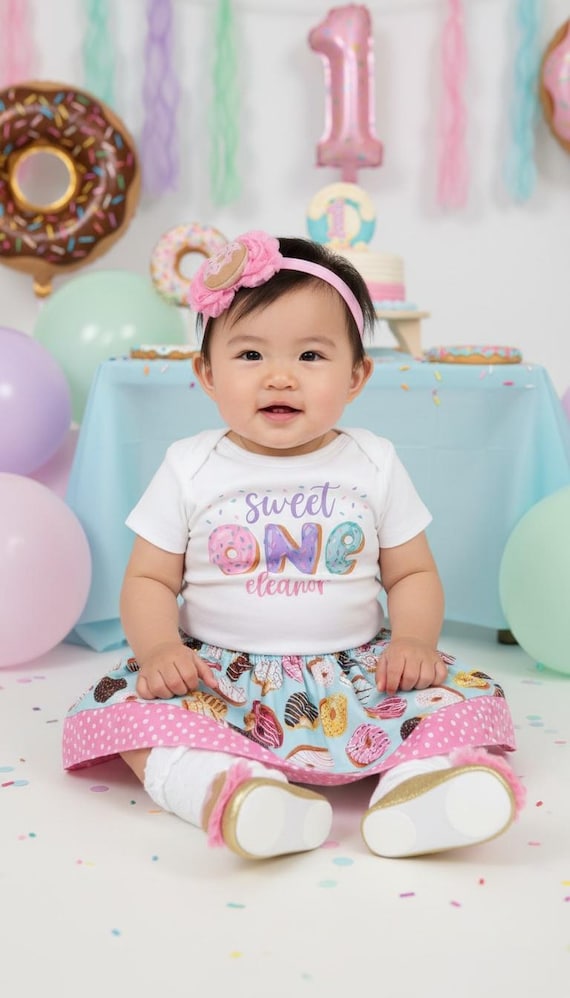blue dress for baby girl The Donut Dress- 
