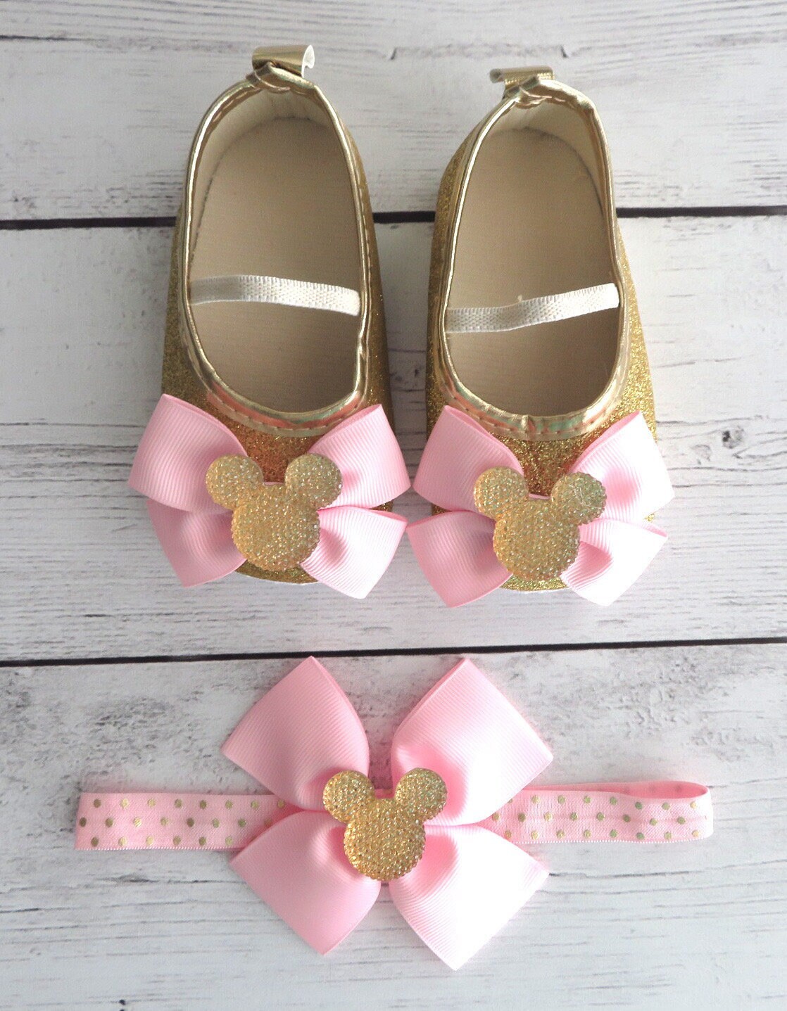 Minnie Mouse First Birthday Outfit in Pink & Gold With Tutu and ...