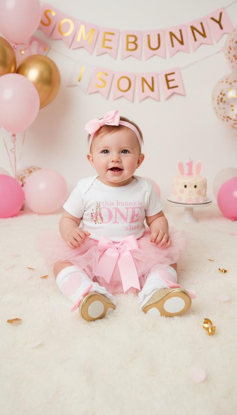 bunny birthday dress Peter Rabbit First With Tutu - Some Outfit, Traditional, 1st Birthday Outfit Girl, One Year Old Tutu, Flopsy Rabbit This baby girl bunny