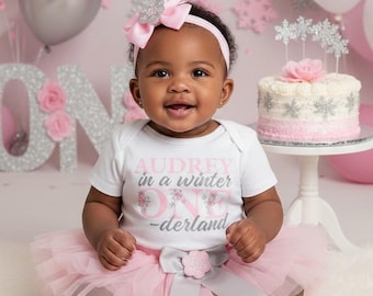 winter onederland first birthday dress 1st Outfit - Pink Silver Snowflake, Baby Girl Birthday Dress, Snow Much Fun to Be One Girl, Personalized White Bodycon Dress - silver snowflakes and features Color:Pink/Blue Sun Bound Promo