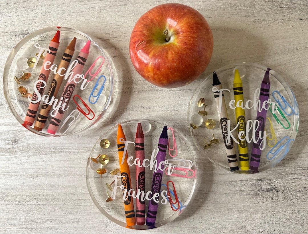 Beautiful Teacher Personalized Resin Coasters! - Etsy