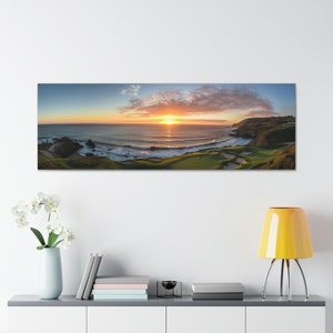 Ocean Cliff Golf Course Canvas Print - Seaside Links with Spectacular Views
