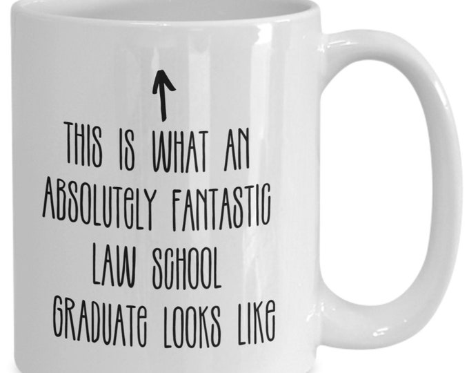 Law school graduation gift, this is what an absolutely fantastic law school graduate looks like mug