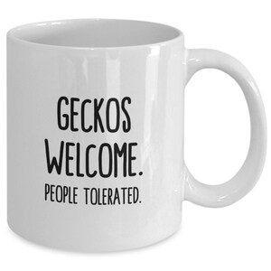 Gecko coffee mug, Leopard gecko, crested gecko gift, gecko lover gift, gecko mom gift, funny lizard mug, gecko coffee mug, geckos welcome