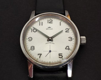 Swiss - Hellas Incabloc - manual mens wristwatch