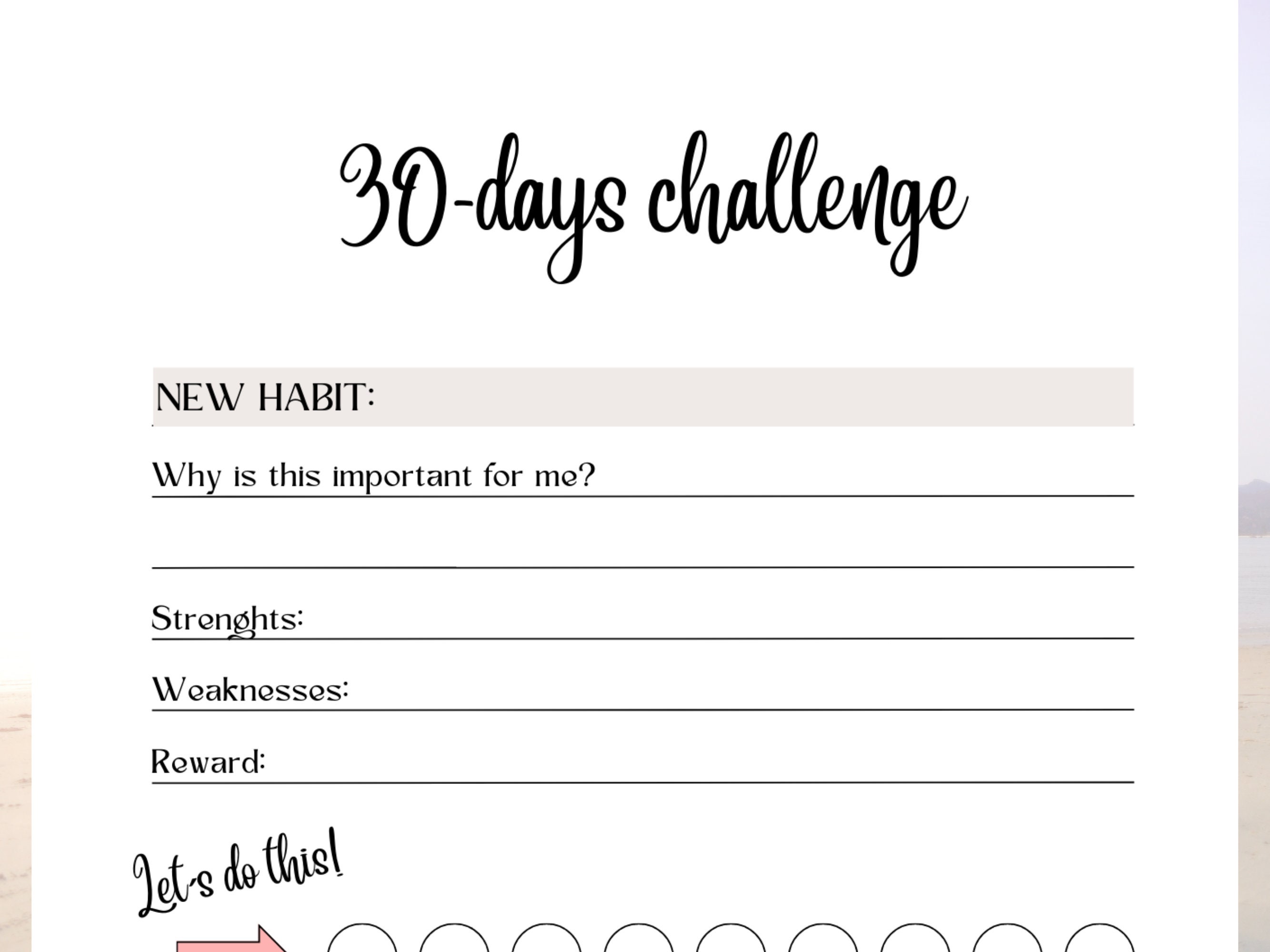 Habit Tracker Printable Goal Tracker Daily Monthly Goal Digital Planner ...