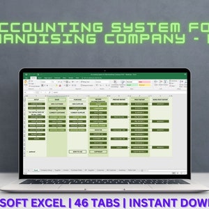 Double Entry Accounting Template - Retail Bookkeeping Excel Template