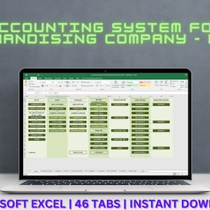 Double Entry Accounting Template - Retail Bookkeeping Excel Template