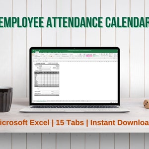 Employee Attendance Calendar & Attendance Tracker With Time Off Requests - Excel Template