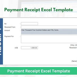 Payment Receipt Excel Template - Model 2