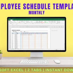 Employee Schedule Excel Template - Shift Planning Monthly Schedule