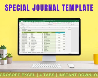 Retail Bookkeeping Excel Template - Special Accounting Journal