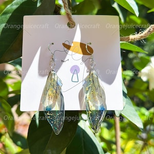 Handmade Butterfly Wing Earrings, Gold foil Butterfly Earrings, Resin Fairy Wing Earring, Butterfly Jewerly, Birthday Christmas Gift For Her