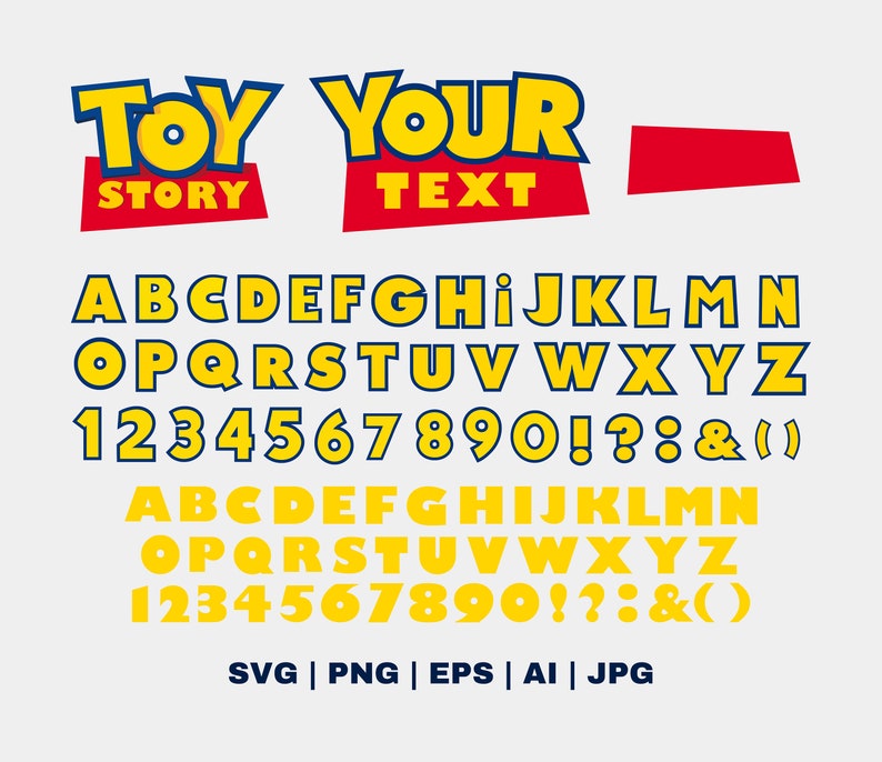 Toy Story Font SVG