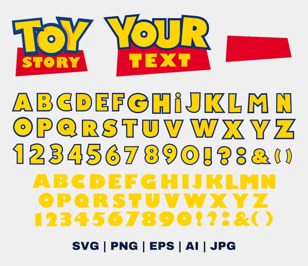 Toy story store alphabet