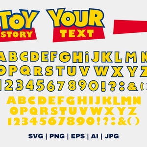 Toy Story Alphabet SVG, Toy Story SVG, Toy Story Font Svg, Toy Story  ClipArt, ToyStory Font Letters and Numbers SVG, ToyStory Svg, Toy Story