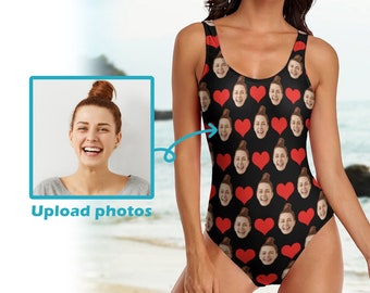 Benutzerdefinierte Gesicht Badeanzug mit Foto Personalisierter Badeanzug, Strand-Badeanzug, Bikini Anzug Geburtstag Bachelorette Party Hochzeit Braut Geschenke