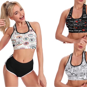 Sports Bra, Yoga Undershirt, Women's Fitness Undershirt, Sports Bra Sportswear, Printed Bra, Summer Beach Undershirt