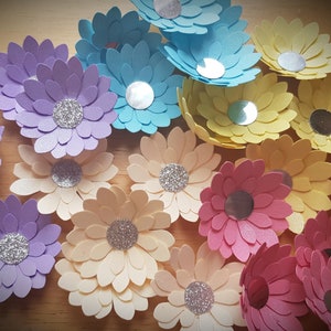 Paper flowers, embellishments for card making, scrapbook ephemera, paper flowers, ephemera for journalling, craft kit, carmaking accessory