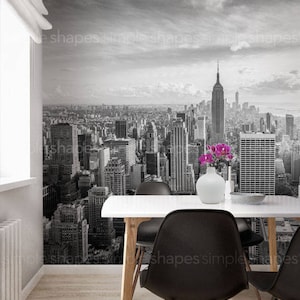 Manhattan Fotografie, Peel and Stick Oversize Wandposter, große Wandkunst, NYC Fotografie, Empire State Building, Wandbild