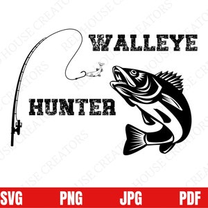 Walleye Fishing SVG, Walleye SVG, Fishing Vector, Fishing PNG, Fishing svg, Fish Vector, Fly Fishing svg, Lake Life svg, Lake svg