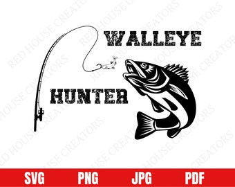 Walleye Fishing SVG, Walleye SVG, Fishing Vector, Fishing PNG, Fishing svg, Fish Vector, Fly Fishing svg, Lake Life svg, Lake svg