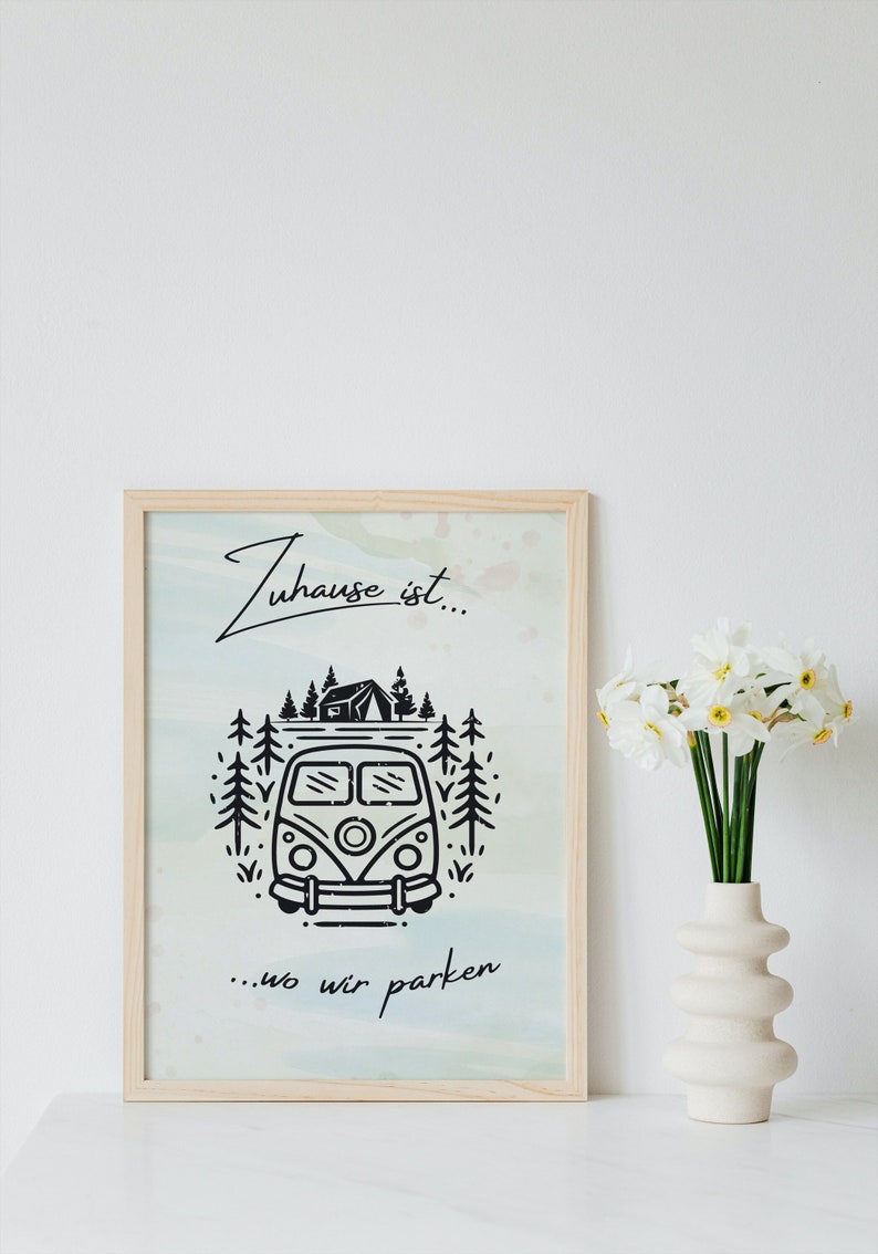 Home is where we park picture about camping caravan motorhome camping vacation to print out yourself as decoration digital image 1