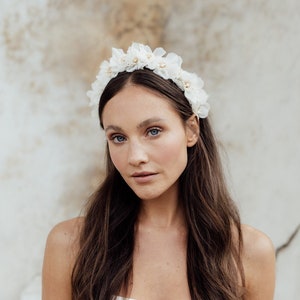 RAE HEADBAND | Bridal Headband, Bridal Crown, Flower Crown, Silk Flower Headband