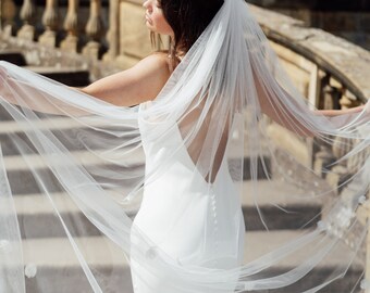 CLAREMONT WEDDING VEIL | Flower Applique Veil