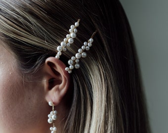 ALBA HAIRSLIDES | Pearl Hairpins, Pearl Accessories, Bridal Hair Accessories