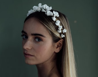 EMMA HEADBAND | Bridal Headband, Bridal Crown, Flower Headband, Bridal Hair Accessories