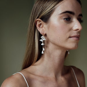 FREYA EARRINGS | Ceramic Flower Earrings, Bridal Earrings