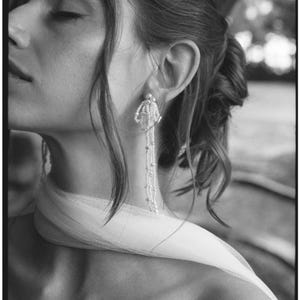 Teddi Drop Earrings | Statement pearl wedding earrings