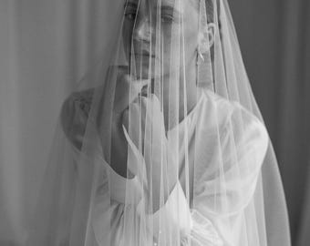 Olivia Pearl two-tier veil | Two-tier pearl wedding veil
