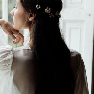 NONA HAIRPINS Bridal Hairpins, Bridal Hair Accessories, Beaded Hairpins, Flower Hairpins image 5
