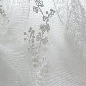 FLORENCE WILDFLOWER VEIL Embroidered Flower Veil image 3