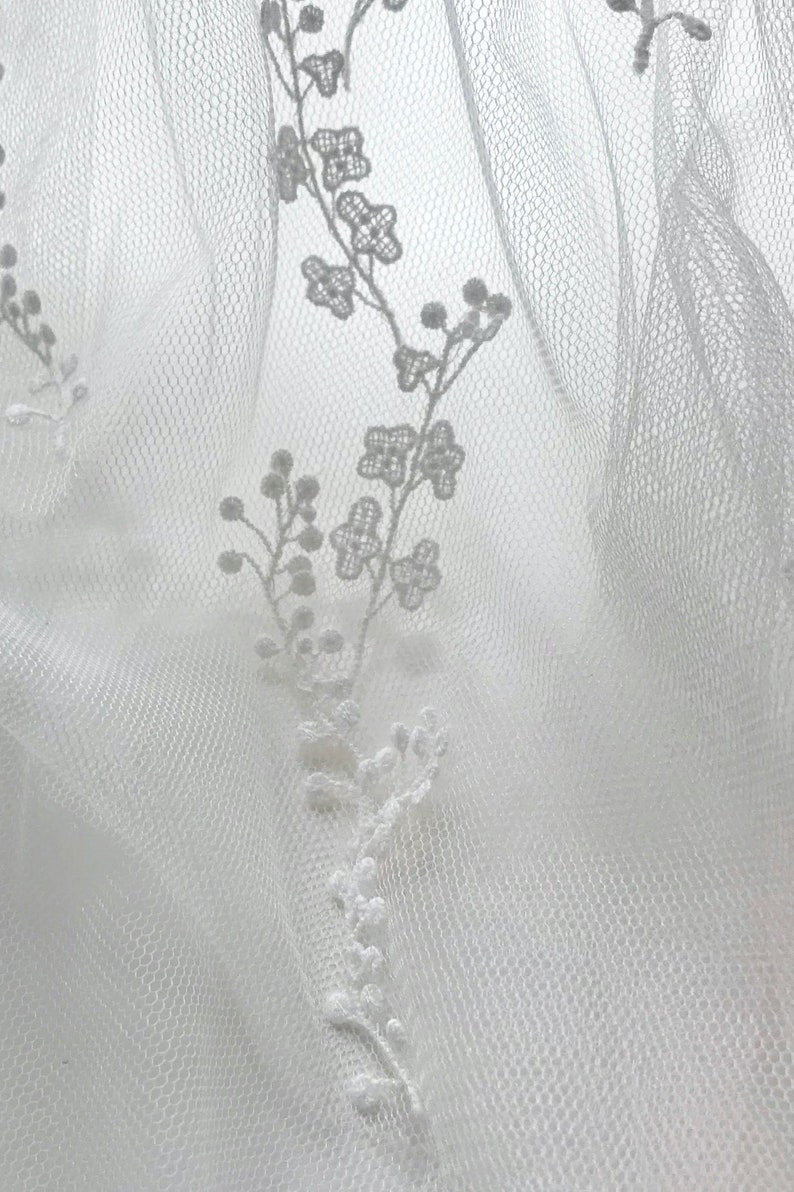 FLORENCE WILDFLOWER VEIL Embroidered Flower Veil image 3