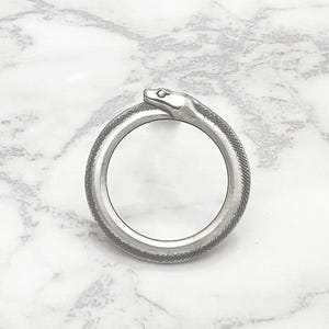 925 Silver Ouroboros Snake Ring. Ouroborous Snake Ring . Handmade Jewelry. Unisex Ring. Snake Ring. Gift For Her/Him. Snake Silver Ring