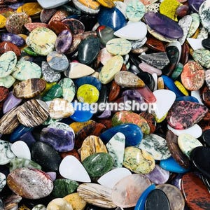 Mix Gemstone Bulk Lot, Mix Gemstone Cabochon lot, Mix Crystals Cabs, For Making Gems Necklace, Mix Shape Size Wholesale Mix Gemstone Lot