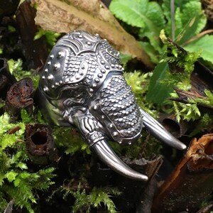 Silver Elephant Ring. Sterling Silver Ring. Gift For Him. Boho Jewelry. Animal Jewelry. Elephant Lover Gift. Lucky Elephant Ring.Animal Ring
