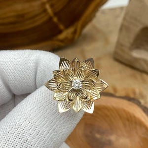 Lotus Flower Ring. Sterling Silver Ring. Lotus Ring. Gift For Her. Nature Inspired Jewelry. Minimalist Lotus Ring. flower Ring. Boho Ring