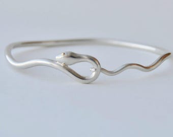 Bracelet serpent en argent sterling massif 925, bijoux unisexe