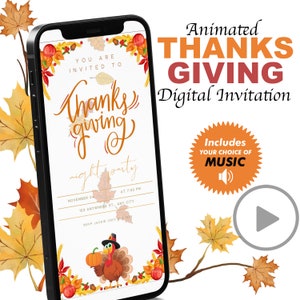 Thanksgiving Dinner Invitation, Let's Give Thanks Invitation Template, Thanksgiving Invite, Printable Thanksgiving Invitation, Friendsgiving